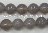 CAG4773 15 inches 12mm round grey agate beads wholesale