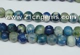 CAG4805 15 inches 6mm faceted round fire crackle agate beads