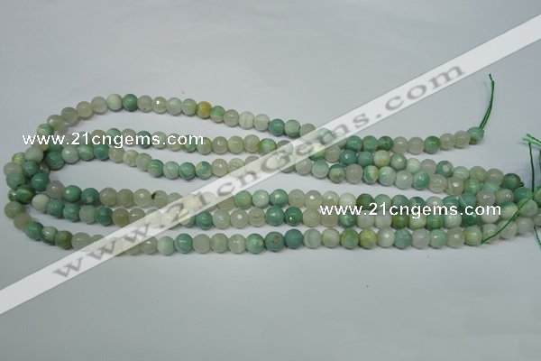 CAG4811 15 inches 6mm faceted round fire crackle agate beads