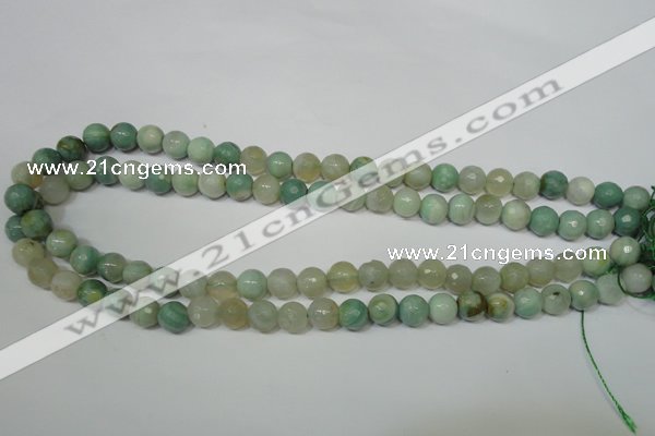 CAG4812 15 inches 8mm faceted round fire crackle agate beads