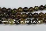 CAG4831 15 inches 6mm round dragon veins agate beads wholesale