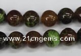 CAG4834 15 inches 12mm round dragon veins agate beads wholesale