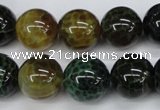 CAG4835 15 inches 14mm round dragon veins agate beads wholesale