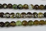 CAG4841 15 inches 6mm faceted round dragon veins agate beads