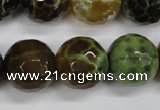 CAG4848 15 inches 20mm faceted round dragon veins agate beads