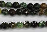 CAG4852 15 inches 8mm faceted round dragon veins agate beads