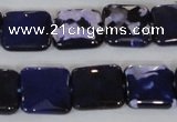 CAG4873 15 inches 14*14mm faceted square fire crackle agate beads