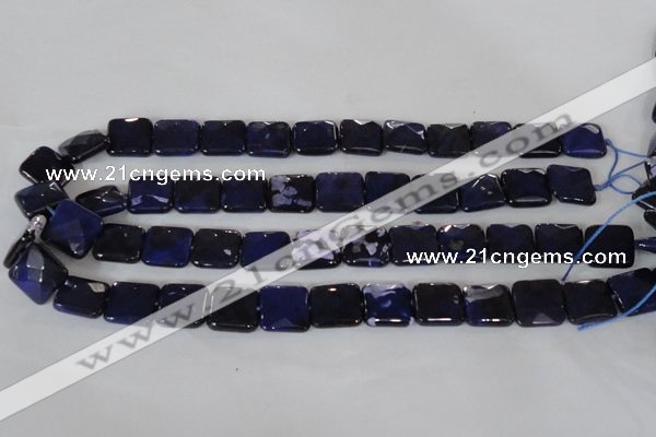 CAG4873 15 inches 14*14mm faceted square fire crackle agate beads