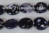 CAG4892 15 inches 15mm faceted coin fire crackle agate beads