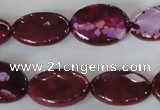 CAG4895 15 inches 13*18mm faceted oval fire crackle agate beads