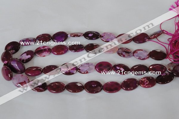 CAG4895 15 inches 13*18mm faceted oval fire crackle agate beads