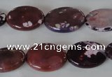 CAG4896 15 inches 13*18mm faceted oval fire crackle agate beads