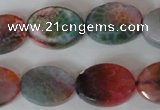 CAG4897 15 inches 13*18mm faceted oval fire crackle agate beads