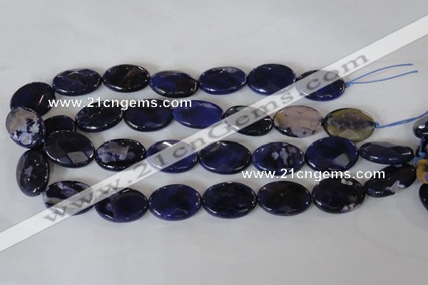 CAG4898 15 inches 18*25mm faceted oval fire crackle agate beads