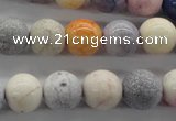 CAG4925 15.5 inches 12mm round dyed white agate beads