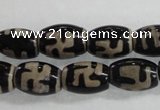 CAG5080 15.5 inches 8*12mm drum tibetan agate beads wholesale