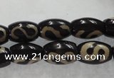 CAG5081 15.5 inches 8*12mm drum tibetan agate beads wholesale