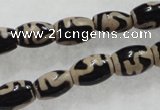 CAG5083 15.5 inches 8*12mm drum tibetan agate beads wholesale