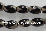 CAG5084 15.5 inches 8*12mm drum tibetan agate beads wholesale