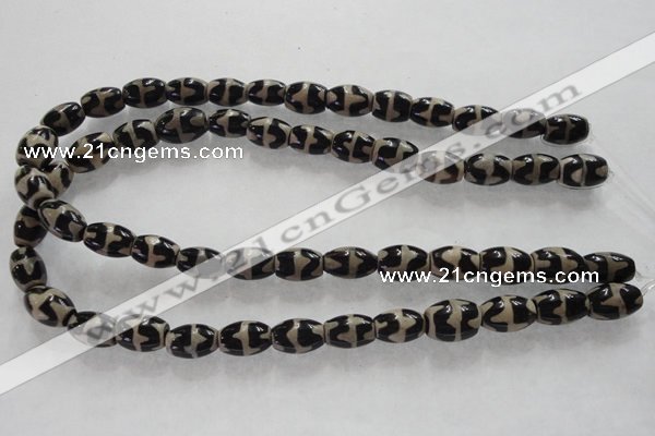 CAG5086 15.5 inches 8*12mm drum tibetan agate beads wholesale