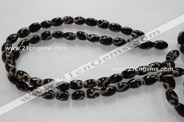 CAG5088 15.5 inches 8*12mm drum tibetan agate beads wholesale