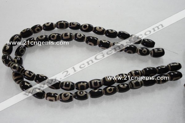 CAG5089 15.5 inches 8*12mm drum tibetan agate beads wholesale