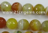 CAG5104 15.5 inches 12mm faceted round line agate beads wholesale