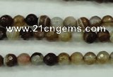 CAG5106 15.5 inches 6mm faceted round line agate beads wholesale