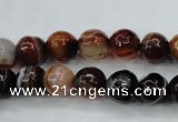 CAG5113 15.5 inches 10mm faceted round line agate beads wholesale