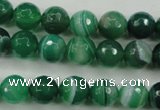 CAG5122 15.5 inches 8mm faceted round line agate beads wholesale