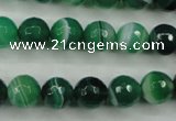 CAG5123 15.5 inches 10mm faceted round line agate beads wholesale