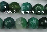 CAG5125 15.5 inches 14mm faceted round line agate beads wholesale