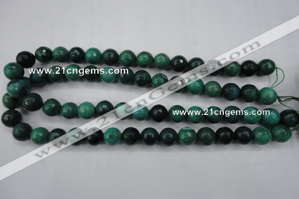 CAG5129 15.5 inches 12mm faceted round agate beads wholesale