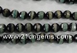 CAG5135 15 inches 6mm faceted round tibetan agate beads wholesale