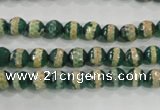 CAG5136 15 inches 6mm faceted round tibetan agate beads wholesale