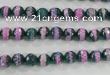 CAG5137 15 inches 6mm faceted round tibetan agate beads wholesale