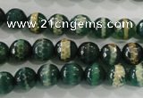 CAG5141 15 inches 8mm faceted round tibetan agate beads wholesale