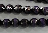 CAG5150 15 inches 10mm faceted round tibetan agate beads wholesale