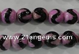 CAG5162 15 inches 10mm faceted round tibetan agate beads wholesale