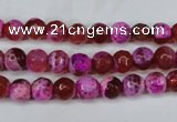 CAG5181 15 inches 6mm faceted round fire crackle agate beads