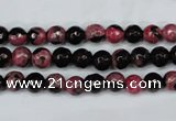 CAG5197 15 inches 6mm faceted round fire crackle agate beads