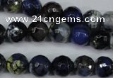 CAG5223 15 inches 10mm faceted round fire crackle agate beads