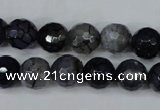 CAG5228 15 inches 10mm faceted round fire crackle agate beads