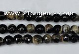 CAG5231 15 inches 6mm faceted round fire crackle agate beads