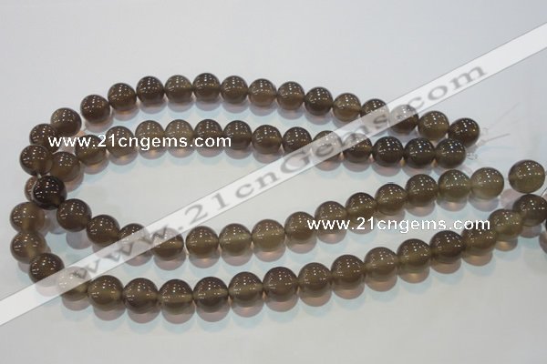 CAG5243 15.5 inches 12mm round Brazilian grey agate beads wholesale