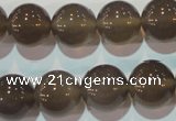 CAG5244 15.5 inches 14mm round Brazilian grey agate beads wholesale