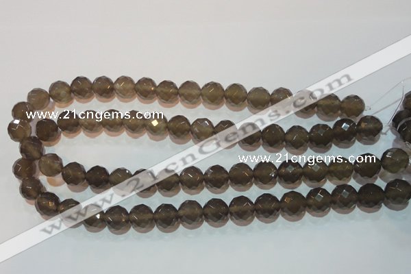 CAG5249 15.5 inches 12mm faceted round Brazilian grey agate beads