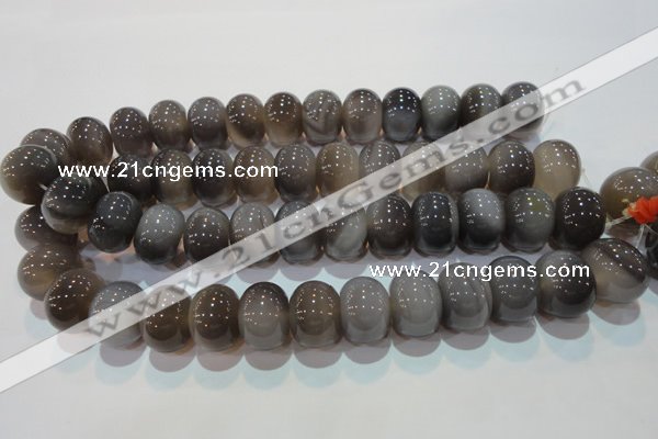 CAG5254 15.5 inches 15*20mm rondelle Brazilian grey agate beads