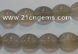 CAG5256 15.5 inches 10*12mm rice Brazilian grey agate beads