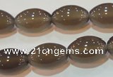 CAG5257 15.5 inches 12*18mm rice Brazilian grey agate beads